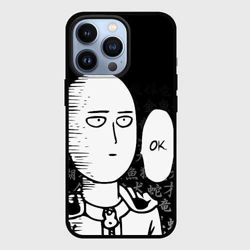 Чехол iPhone 13 Pro ONE-PUNCH MAN / 3D-Черный – фото 1