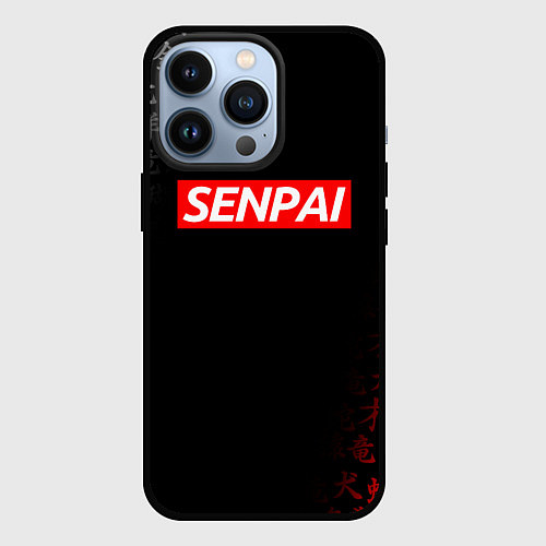 Чехол iPhone 13 Pro СЕМПАЙ - SENPAI / 3D-Черный – фото 1