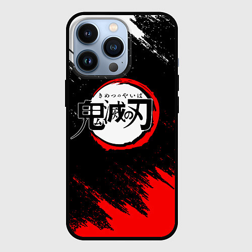 Чехол iPhone 13 Pro KIMETSU NO YAIBA / 3D-Черный – фото 1