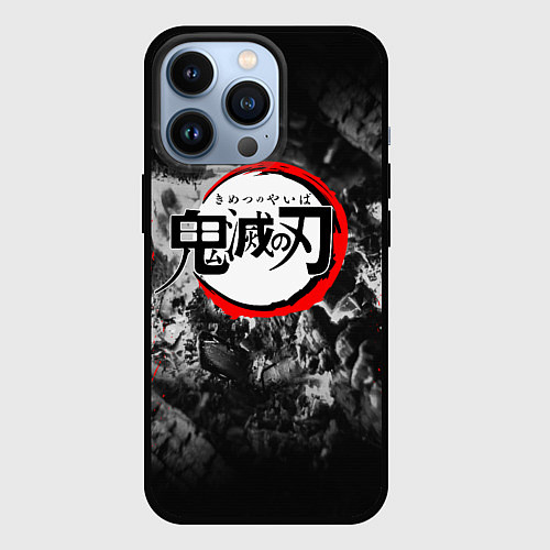 Чехол iPhone 13 Pro KIMETSU NO YAIBA / 3D-Черный – фото 1