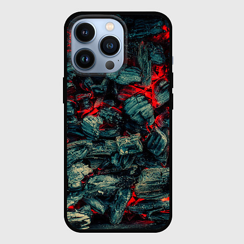 Чехол iPhone 13 Pro Уголь / 3D-Черный – фото 1