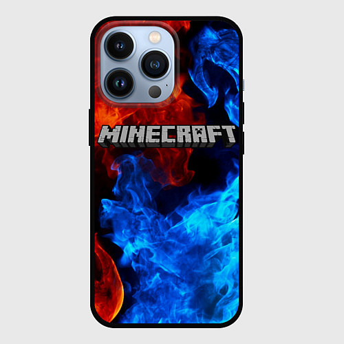 Чехол iPhone 13 Pro MINECRAFT / 3D-Черный – фото 1