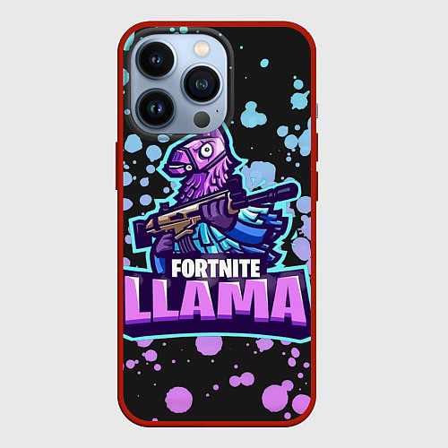 Чехол iPhone 13 Pro Fortnite LLAMA / 3D-Красный – фото 1