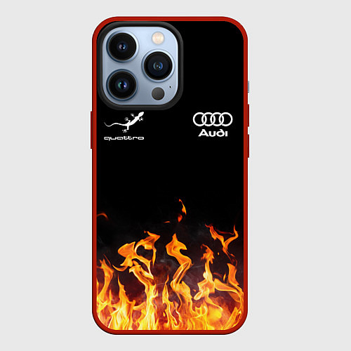 Чехол iPhone 13 Pro Audi Ауди / 3D-Красный – фото 1