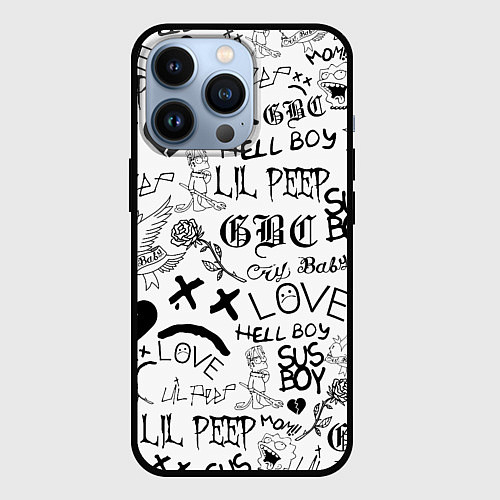 Чехол iPhone 13 Pro LIL PEEP LOGOBOMBING / 3D-Черный – фото 1