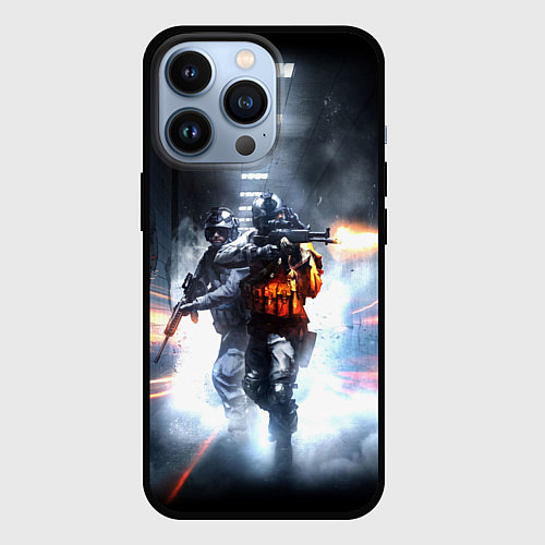 Чехол iPhone 13 Pro Battlefield / 3D-Черный – фото 1