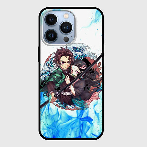 Чехол iPhone 13 Pro KIMETSU NO YAIBA / 3D-Черный – фото 1