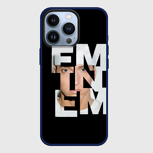 Чехол iPhone 13 Pro Eminem / 3D-Тёмно-синий – фото 1