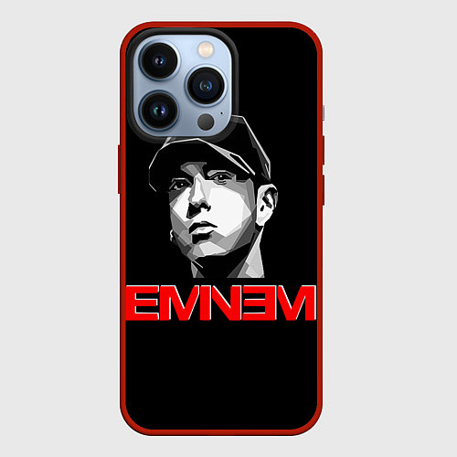 Чехол iPhone 13 Pro Eminem / 3D-Красный – фото 1