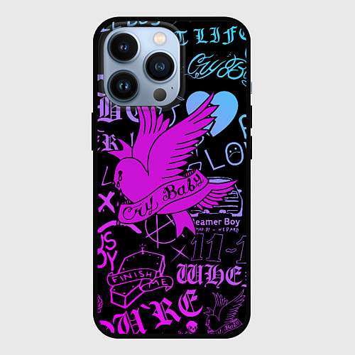 Чехол iPhone 13 Pro LIL PEEP / 3D-Черный – фото 1