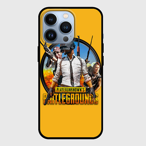 Чехол iPhone 13 Pro PUBG / 3D-Черный – фото 1