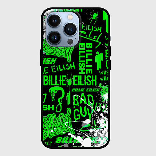 Чехол iPhone 13 Pro BILLIE EILISH / 3D-Черный – фото 1