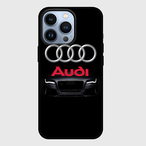 Чехол iPhone 13 Pro AUDI / 3D-Черный – фото 1