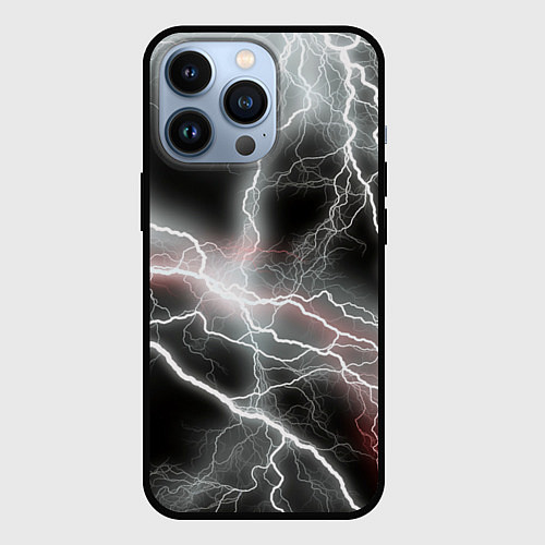 Чехол iPhone 13 Pro Молния / 3D-Черный – фото 1