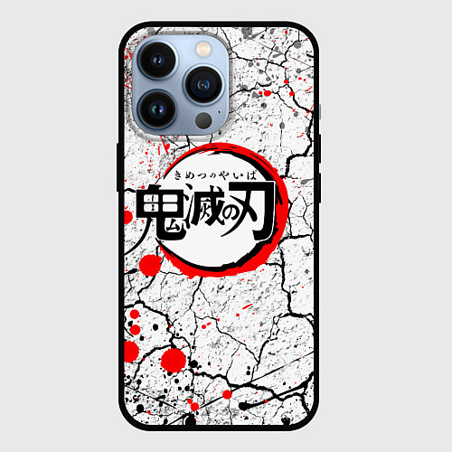 Чехол iPhone 13 Pro KIMETSU NO YAIBA / 3D-Черный – фото 1