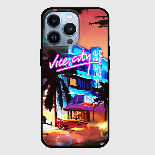 Чехол iPhone 13 Pro GTA: VICE CITY / 3D-Черный – фото 1