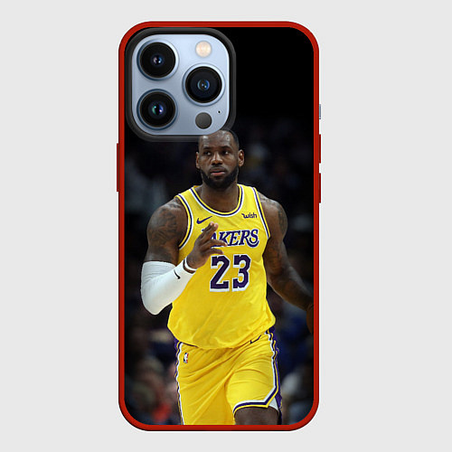 Чехол iPhone 13 Pro Леброн Джеймс / 3D-Красный – фото 1