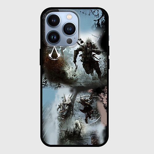 Чехол iPhone 13 Pro Assassin??s Creed / 3D-Черный – фото 1