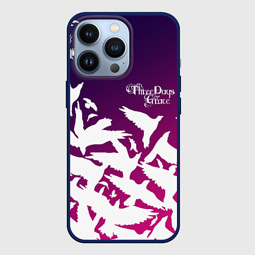 Чехол iPhone 13 Pro Three Days Grace / 3D-Тёмно-синий – фото 1