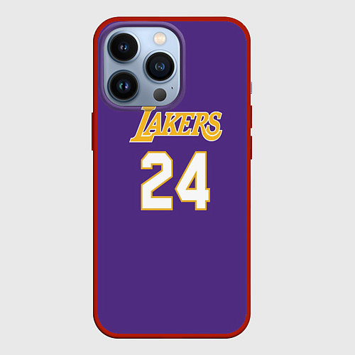 Чехол iPhone 13 Pro Los Angeles Lakers Kobe Brya / 3D-Красный – фото 1