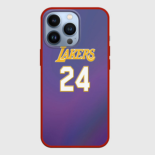 Чехол iPhone 13 Pro Los Angeles Lakers Kobe Brya / 3D-Красный – фото 1