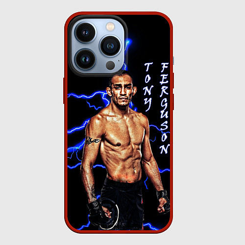 Чехол iPhone 13 Pro TONY FERGUSON / 3D-Красный – фото 1