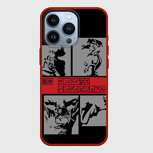 Чехол iPhone 13 Pro Cowboy Bebop anime / 3D-Красный – фото 1