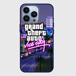 Чехол для iPhone 13 Pro Grand Theft Auto Vice City, цвет: 3D-тёмно-синий
