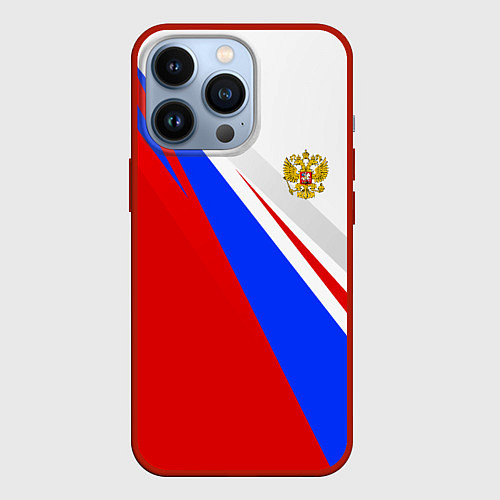 Чехол iPhone 13 Pro Россия / 3D-Красный – фото 1