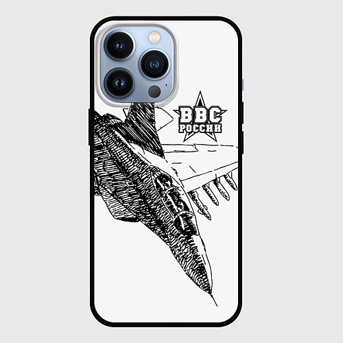 Чехол iPhone 13 Pro ВВС России / 3D-Черный – фото 1