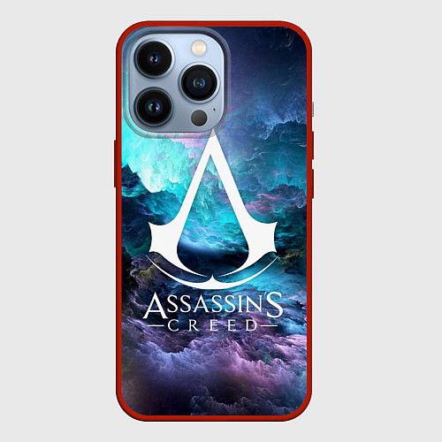 Чехол iPhone 13 Pro ASSASSINS CREED / 3D-Красный – фото 1