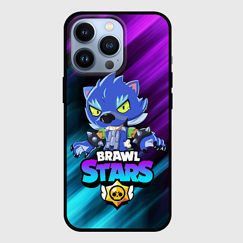 Чехол iPhone 13 Pro BRAWL STARS LEON / 3D-Черный – фото 1