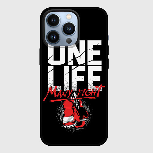 Чехол iPhone 13 Pro One Life Many Fight / 3D-Черный – фото 1