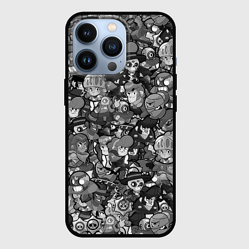 Чехол iPhone 13 Pro BRAWL STARS BLACK / 3D-Черный – фото 1