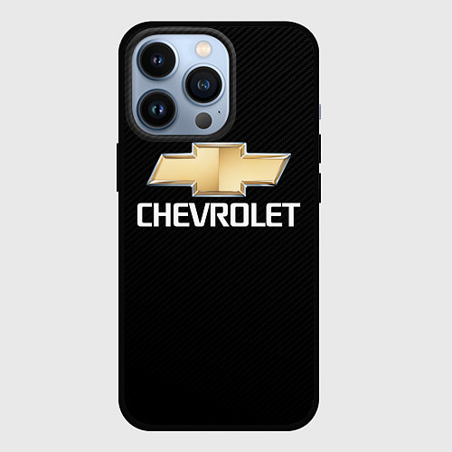 Чехол iPhone 13 Pro CHEVROLET / 3D-Черный – фото 1
