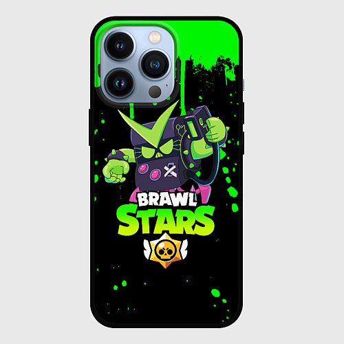 Чехол iPhone 13 Pro BRAWL STARS VIRUS 8-BIT / 3D-Черный – фото 1