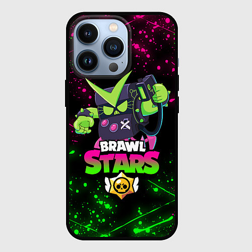 Чехол iPhone 13 Pro BRAWL STARS VIRUS 8-BIT / 3D-Черный – фото 1