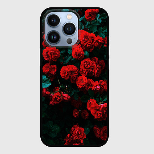 Чехол iPhone 13 Pro Розы / 3D-Черный – фото 1