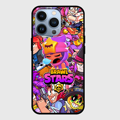 Чехол iPhone 13 Pro BRAWL STARS SANDY / 3D-Черный – фото 1