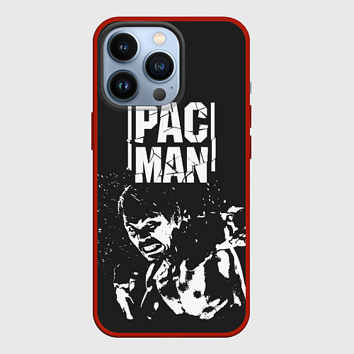 Чехол iPhone 13 Pro Pac Man / 3D-Красный – фото 1