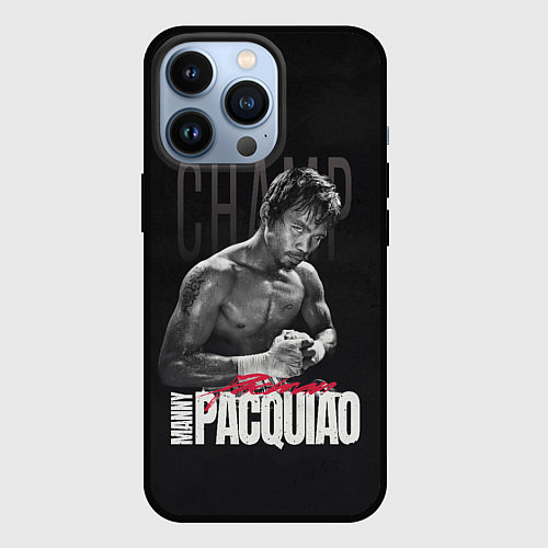 Чехол iPhone 13 Pro Manny Pacquiao / 3D-Черный – фото 1