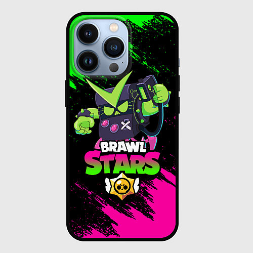 Чехол iPhone 13 Pro BRAWL STARS VIRUS 8-BIT / 3D-Черный – фото 1