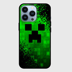 Чехол для iPhone 13 Pro MINECRAFT, цвет: 3D-черный