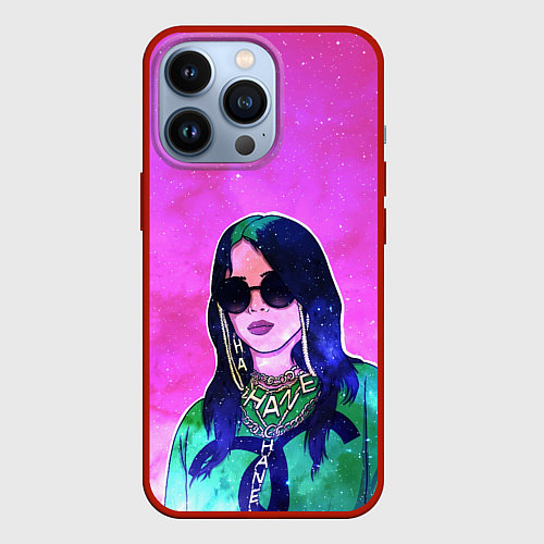 Чехол iPhone 13 Pro БИЛЛИ АЙЛИШ / 3D-Красный – фото 1