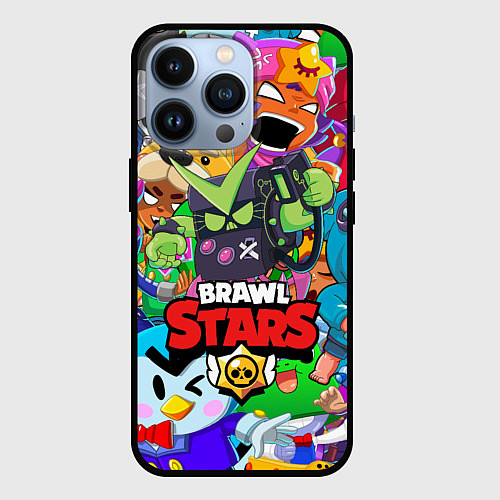 Чехол iPhone 13 Pro BRAWL STARS VIRUS 8-BIT / 3D-Черный – фото 1