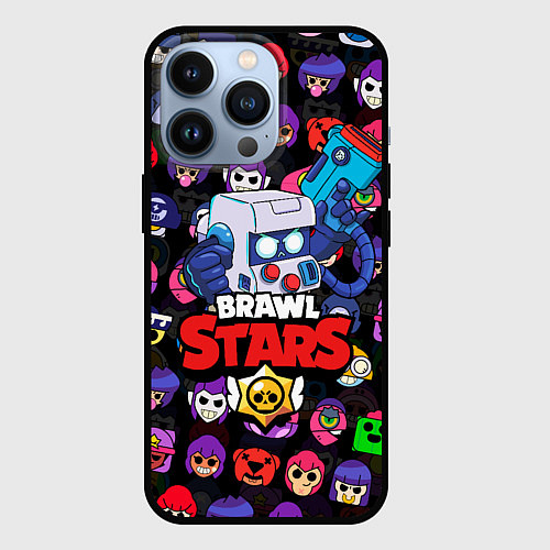 Чехол iPhone 13 Pro BRAWL STARS 8-BIT / 3D-Черный – фото 1