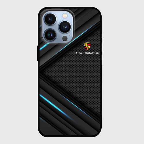 Чехол iPhone 13 Pro PORSCHE / 3D-Черный – фото 1