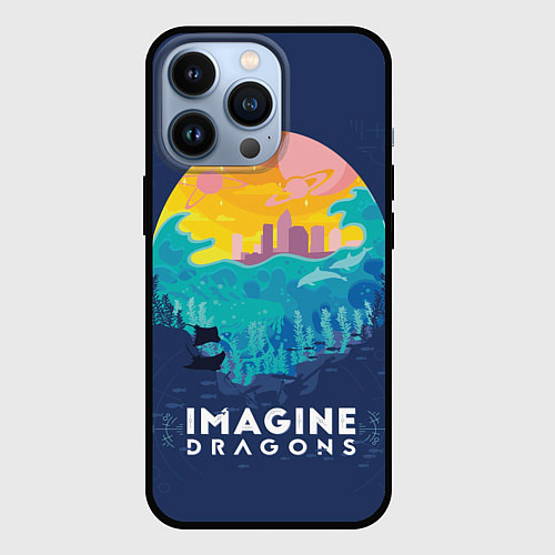Чехол iPhone 13 Pro Imagine Dragons / 3D-Черный – фото 1
