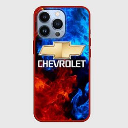 Чехол для iPhone 13 Pro CHEVROLET, цвет: 3D-красный