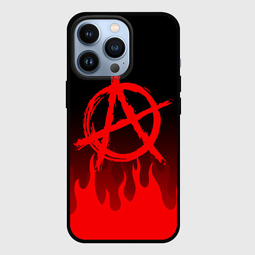 Чехол iPhone 13 Pro АНАРХИЯ / 3D-Черный – фото 1
